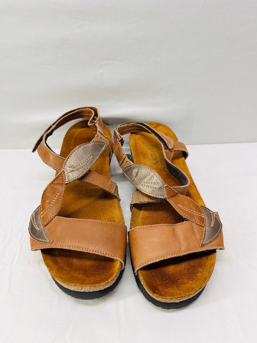 Naot Caroline Women’s Cork Leaf Leather Sandals Comfort Strappy Walking Shoes
